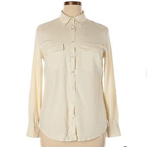 New Nexx York Cream Silk Blouse Large